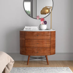 Principato 3 Drawer 34'' W Dresser Vintage-Inspired Style Offer Plenty Storage Space
