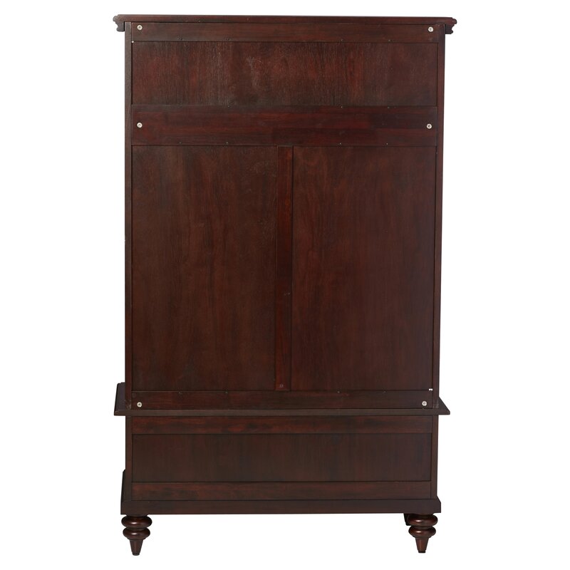 Espresso 40'' Wide Rubberwood Solid Wood Hall Tree with Bench Two Cubby Shelves are Perfect for Stowing Away Purses, Books, Or Baskets of Mail