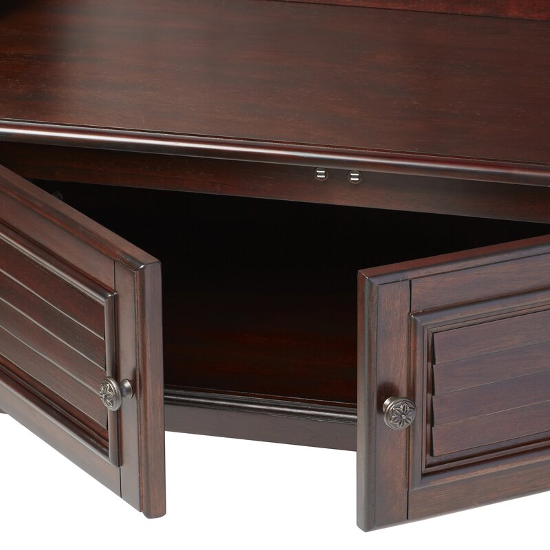 Espresso 40'' Wide Rubberwood Solid Wood Hall Tree with Bench Two Cubby Shelves are Perfect for Stowing Away Purses, Books, Or Baskets of Mail