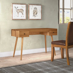 Prosser Natural Solid Wood Desk Contemporary and Mid-Century Modern Decor Styles