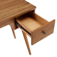Prosser Natural Solid Wood Desk Contemporary and Mid-Century Modern Decor Styles