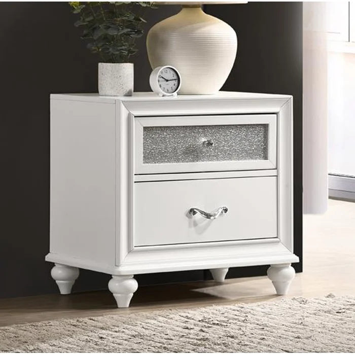 Queanbeyan 25.25'' Tall 2 - Drawer Solid Wood Nightstand in White