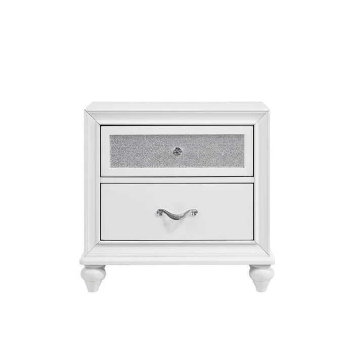 Queanbeyan 25.25'' Tall 2 - Drawer Solid Wood Nightstand in White