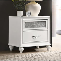 Queanbeyan 25.25'' Tall 2 - Drawer Solid Wood Nightstand in White