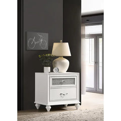 Queanbeyan 25.25'' Tall 2 - Drawer Solid Wood Nightstand in White