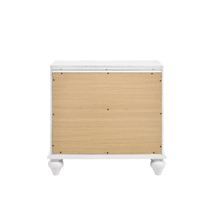 Queanbeyan 25.25'' Tall 2 - Drawer Solid Wood Nightstand in White