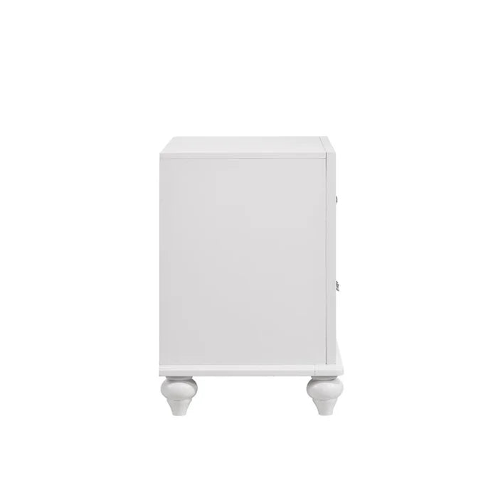 Queanbeyan 25.25'' Tall 2 - Drawer Solid Wood Nightstand in White