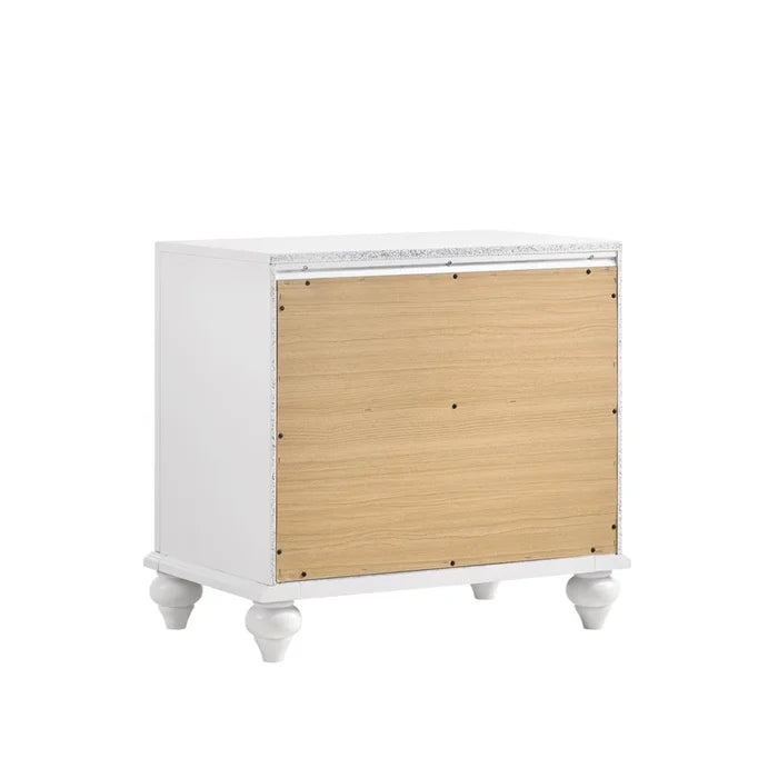 Queanbeyan 25.25'' Tall 2 - Drawer Solid Wood Nightstand in White