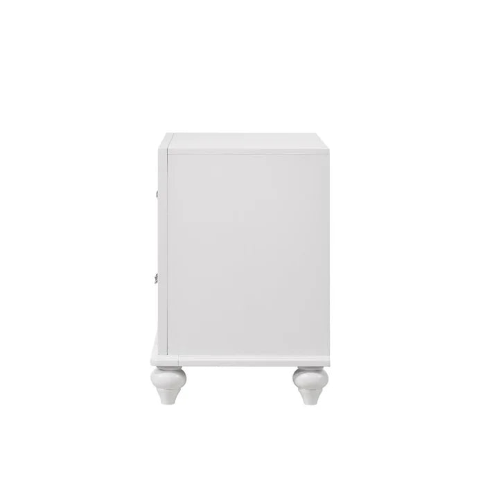 Queanbeyan 25.25'' Tall 2 - Drawer Solid Wood Nightstand in White