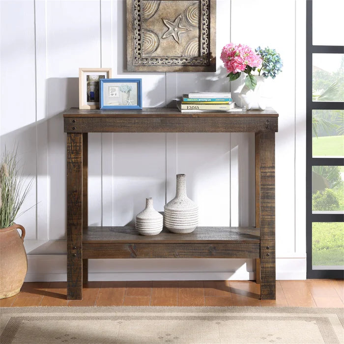 Quidel 39.8'' Solid Wood Console Table Full of Character with the Real Wood Design