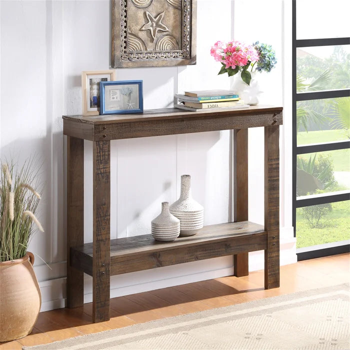 Quidel 39.8'' Solid Wood Console Table Full of Character with the Real Wood Design
