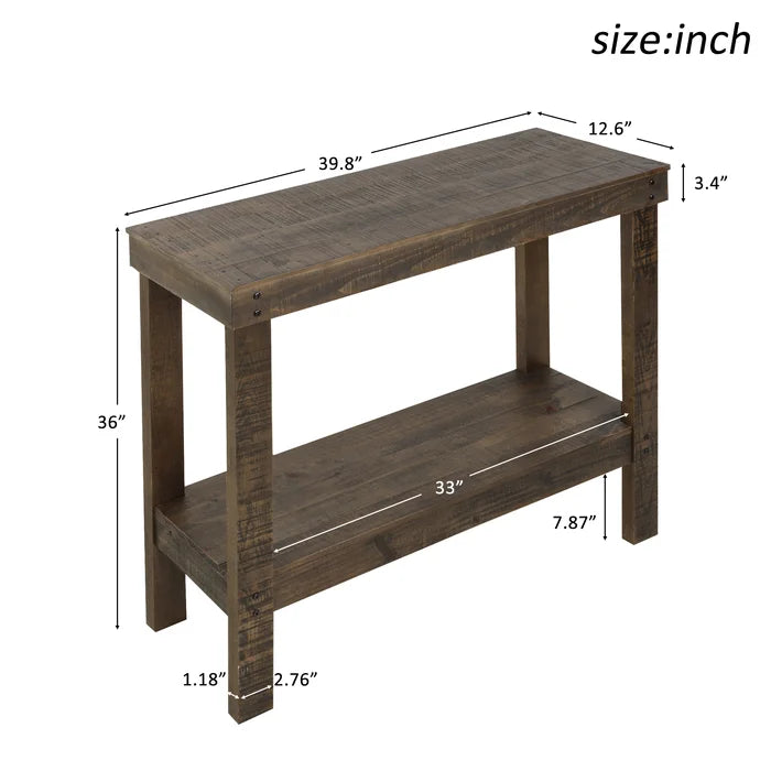 Quidel 39.8'' Solid Wood Console Table Full of Character with the Real Wood Design
