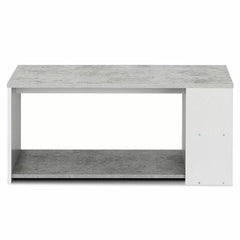 Gray Quin Floor Shelf Coffee Table with Storage