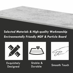 Gray Quin Floor Shelf Coffee Table with Storage