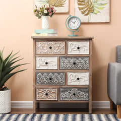 Quinlan 32.3'' Tall 8 - Drawer Apothecary Accent Chest Plenty of Storage