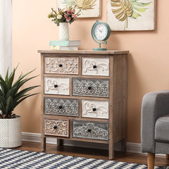 Quinlan 32.3'' Tall 8 - Drawer Apothecary Accent Chest Plenty of Storage