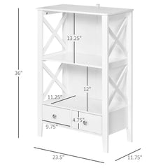 23.5'' W x 36'' H x 11.75'' D Free-Standing Bathroom Shelves
