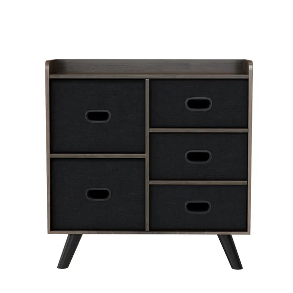 Raghul 5 Drawer 31.4'' W Double Dresser Removable Fabric Drawers