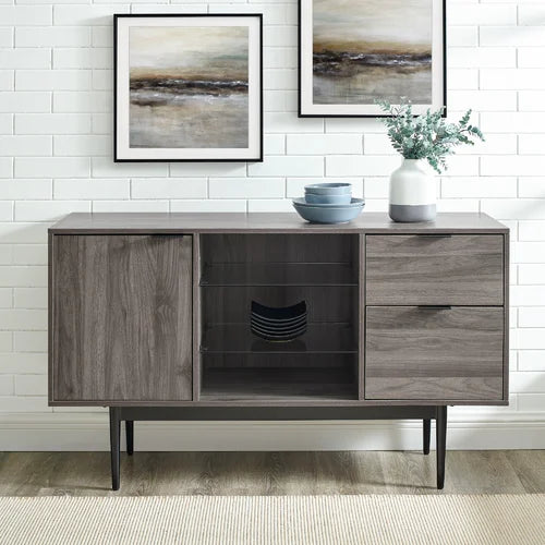 Slate Gray Rakestraw 52'' Wide 2 Drawer Buffet Table