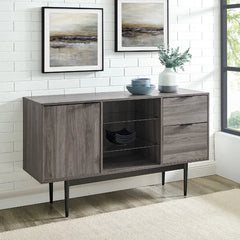 Slate Gray Rakestraw 52'' Wide 2 Drawer Buffet Table