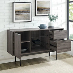 Slate Gray Rakestraw 52'' Wide 2 Drawer Buffet Table