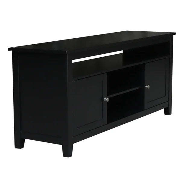 Black Solid Wood TV Stand for TVs up to 65