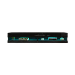 Black/Black Ramsdell Floating TV Stand for TVs up to 78" Built-in Lighting
