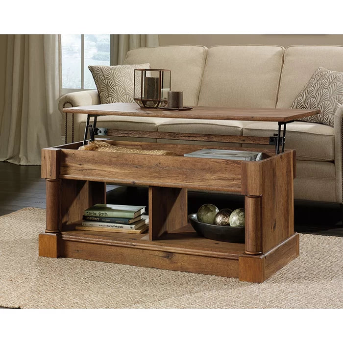 Vintage Oak Raney Lift Top Coffee Table Create a Multipurpose Workspace