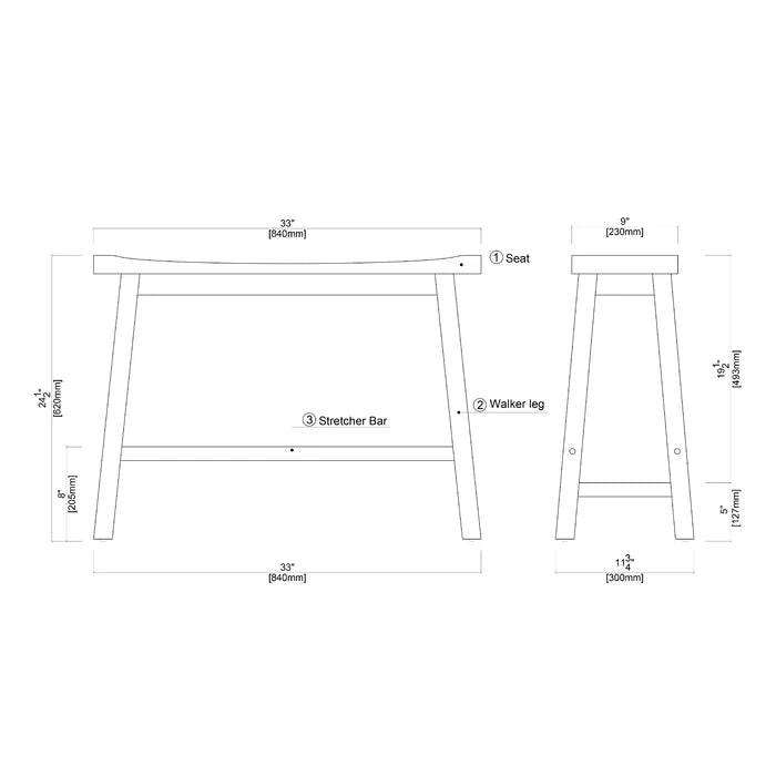Driftwood Wire-Brush Raymundo 4 - Person Counter Height Solid Wood Dining Set