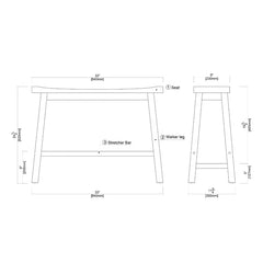 Driftwood Wire-Brush Raymundo 4 - Person Counter Height Solid Wood Dining Set