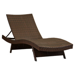 Brown 79.25'' Long Reclining Single Chaise Relaxation and Comfort with An Accessory that Allows you to Stretch Out Under the Sun
