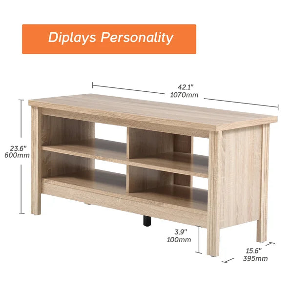 TV Stand for TVs up to 55" Open shelving Manufactured Wood