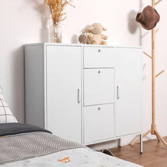 White Remke 43.6'' Tall Iron 2 - Door Accent Cabinet Provides Plenty Storage of Space