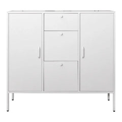 White Remke 43.6'' Tall Iron 2 - Door Accent Cabinet Provides Plenty Storage of Space