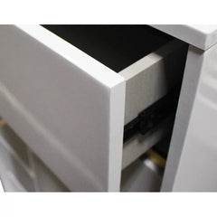 Renay 19'' Tall 2 - Drawer Nightstand in White/Gold Modern and Contemporary Style