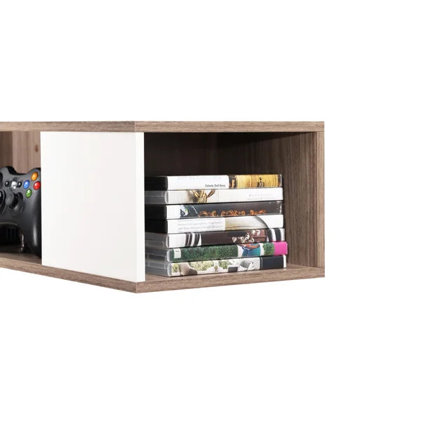 Gray Oak Renica Floating TV Stand for TVs up to 55" Durable and Stable with Cable Management