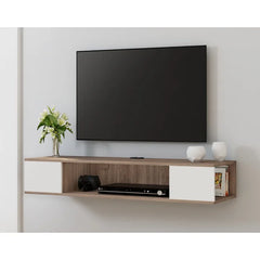 Gray Oak Renica Floating TV Stand for TVs up to 55" Durable and Stable with Cable Management