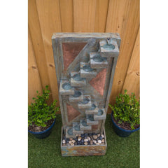 Resin Floor Fountain Natural Rustically Contemporary Look