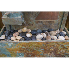 Resin Floor Fountain Natural Rustically Contemporary Look