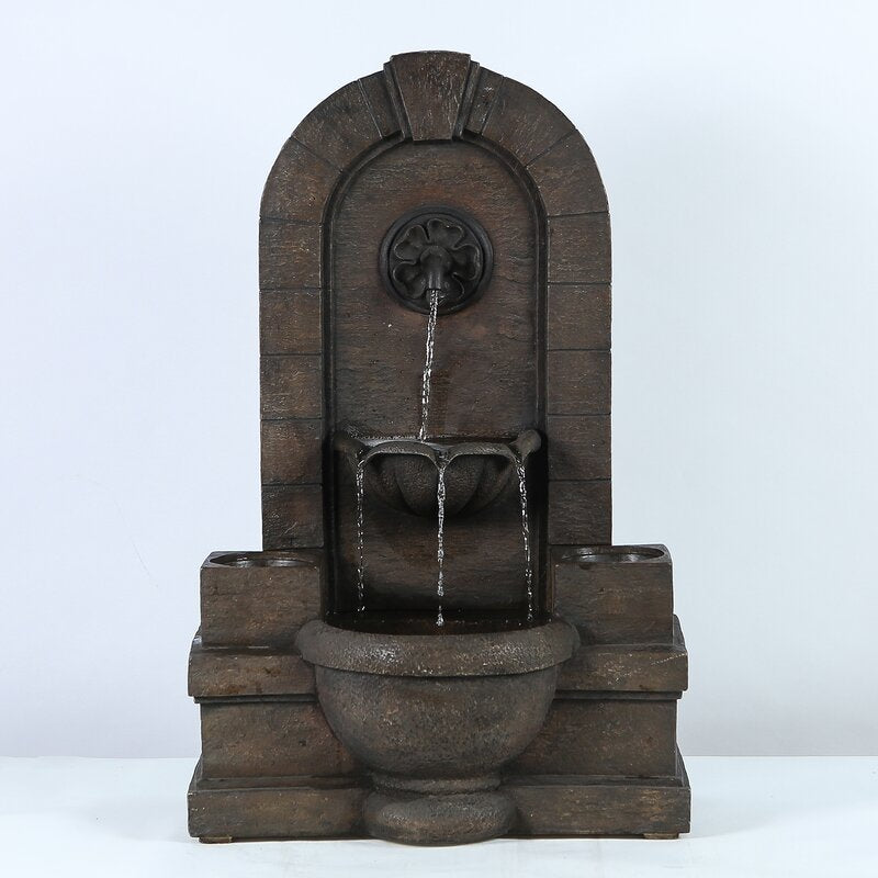 Resin Oasis Planters Fountain Brings a Stylish Water Feature and Foliage to your Outdoor