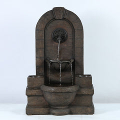 Resin Oasis Planters Fountain Brings a Stylish Water Feature and Foliage to your Outdoor
