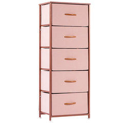 Pink Retta 5 Drawer 12'' W Chest 5 Removable Drawers Durable, and Rust-Proof