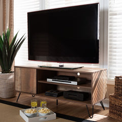 1 Rustic Revell TV Stand for TVs up to 50" Oak-tone Finish