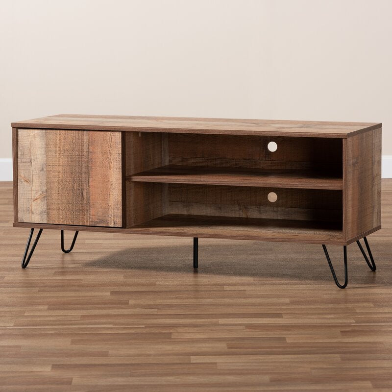 1 Rustic Revell TV Stand for TVs up to 50" Oak-tone Finish
