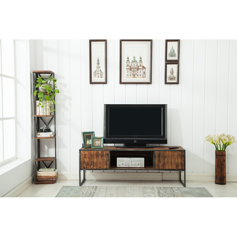 Rex TV Stand for TVs up to 70" Two Doors that Open to Storage