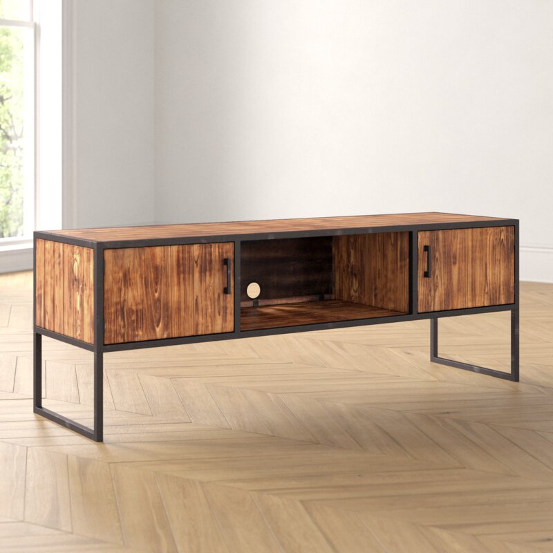 Rex TV Stand for TVs up to 70" Two Doors that Open to Storage