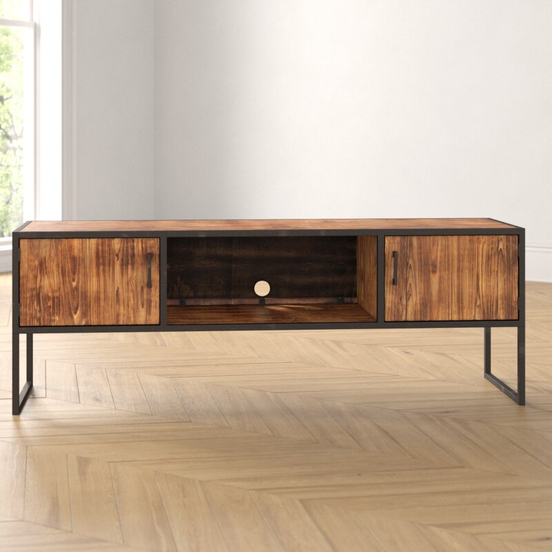 Rex TV Stand for TVs up to 70" Two Doors that Open to Storage