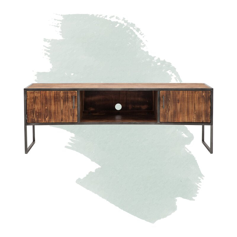 Rex TV Stand for TVs up to 70" Two Doors that Open to Storage