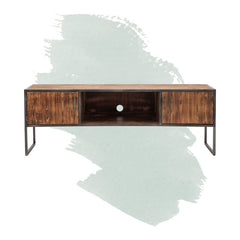Rex TV Stand for TVs up to 70" Two Doors that Open to Storage