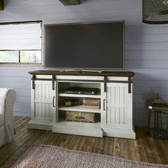 Old Wood White TV Stand for TVs up to 70" Upporting your TV as it is for Giving your Home that Stylish Rustic Cottage Look Store